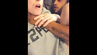 Even big black cock choking sex with a woman